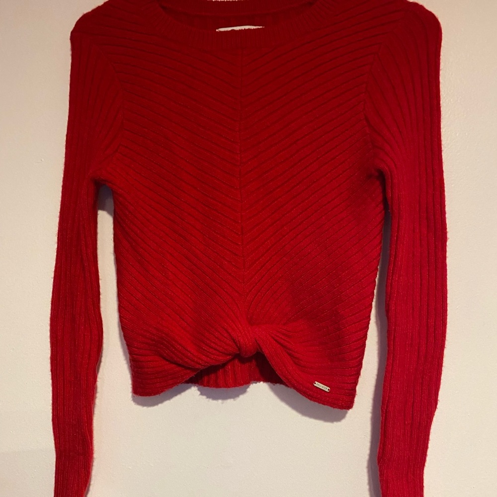 Hollister red sweater